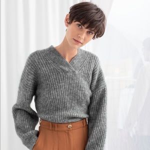 & Other Stories Mohair Blend Cropped Sweater 🐰